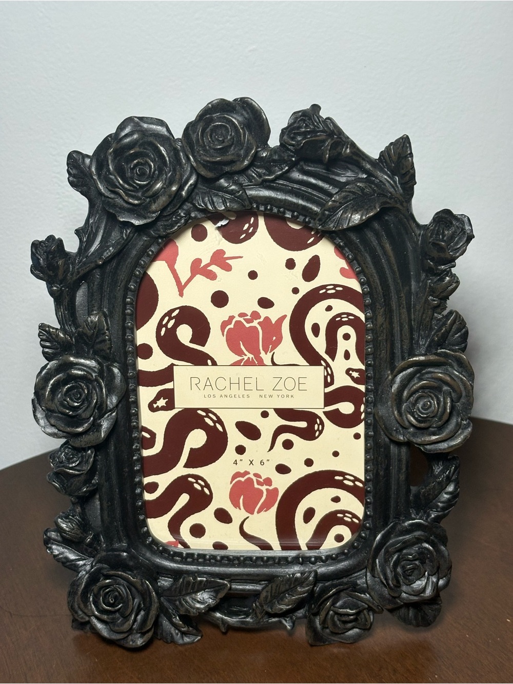 Rachel Zoe Black Floral Resin Photo Frame